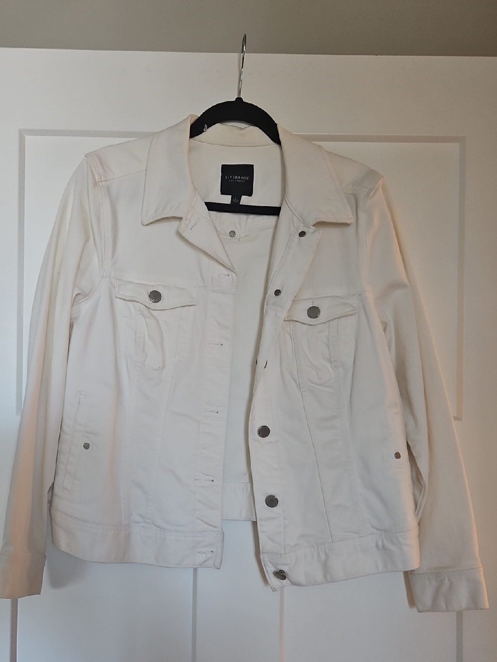 Liverpool Women's White Denim Jacket